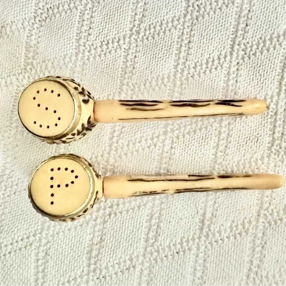 🔵 “Corncob Pipe" Salt & Pepper Shakers From Idlewild Park in Pennsylvania - Picture 6 of 9